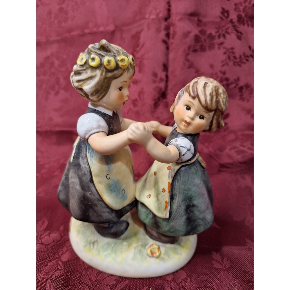 VintageGoebel Hummel Spring Dance Figurine 353/0 W Germany Porcelain Girls